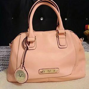 LIGHT CORAL VERSACE 1969.ABBIGLIAMENTO BAG SATCHEL